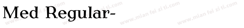 Med Regular字体转换